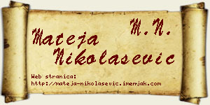 Mateja Nikolašević vizit kartica